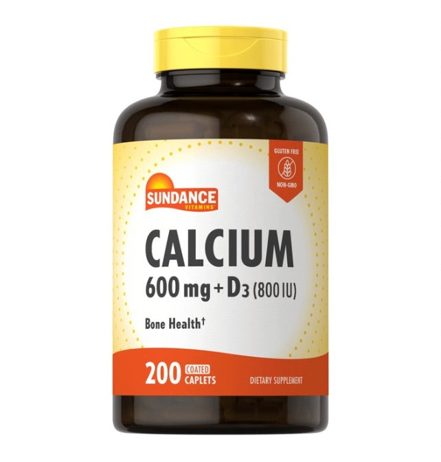 Calcium 600 MG + D3 (800 IU) -  200 Coated Caplets