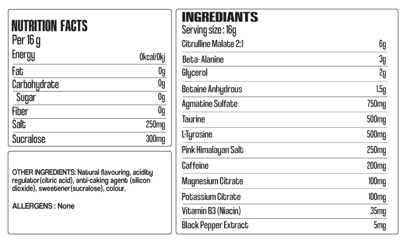 Pre Workout (3 Flavors) 480gm | 30 Servings