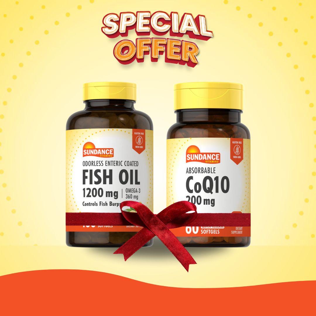 Heart Health Bundle (COQ10 200MG - Fish Oil 1200 mg - OMEGA-3 360 MG)