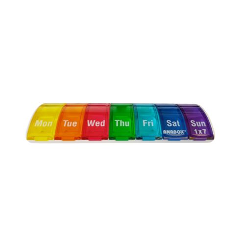 ANABOX® 1 x 7 – rainbow with divider for the compartments