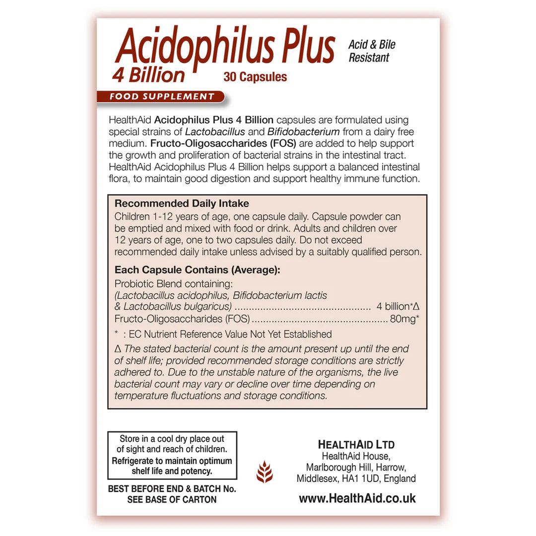 Acidophilus Plus 4 Billion - 60 Vegicaps