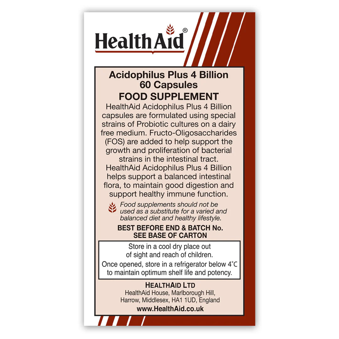 Acidophilus Plus 4 Billion - 60 Vegicaps