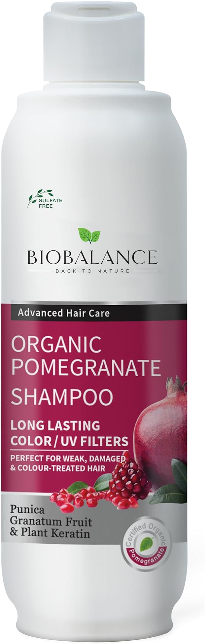 Bio Balance Organic Pomegranate Shampoo for weak, damaged & colour treated hair 330 ml
