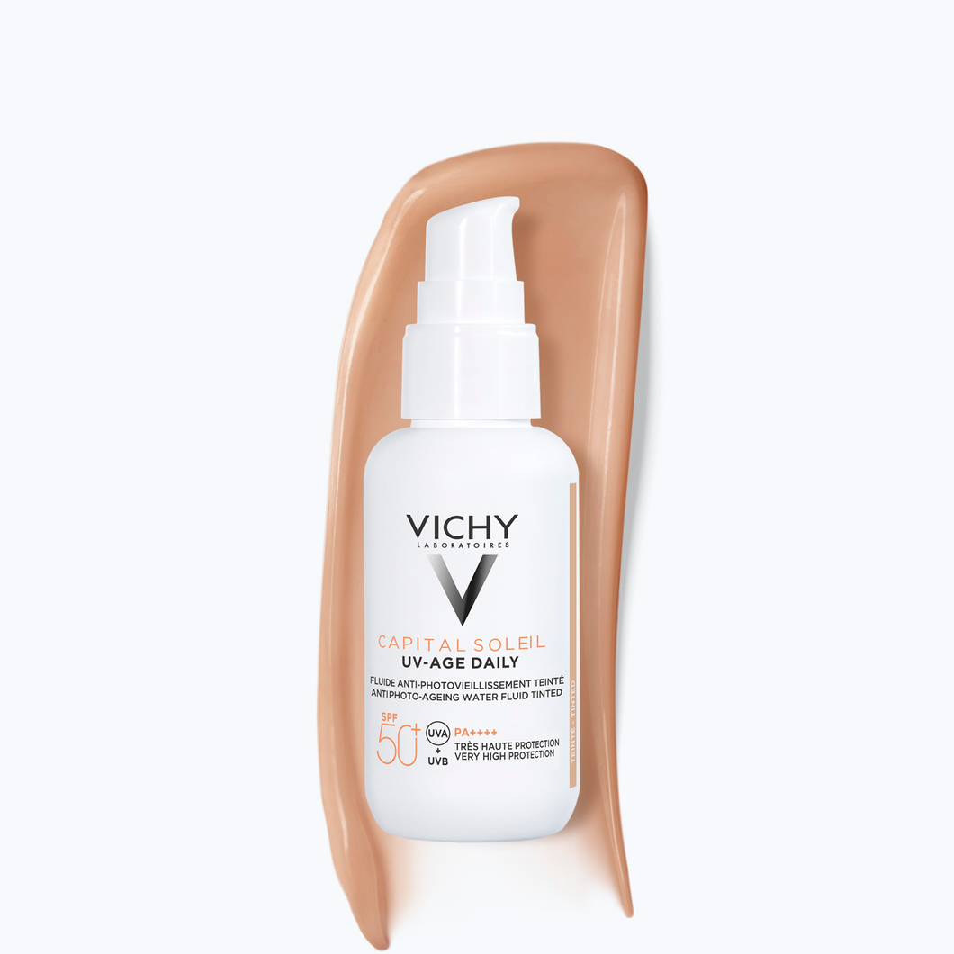 سائل مائي ملون مضاد للشيخوخة من كابيتال سوليل UV-AGE DAILY TINTED SPF 50+ 40 مل