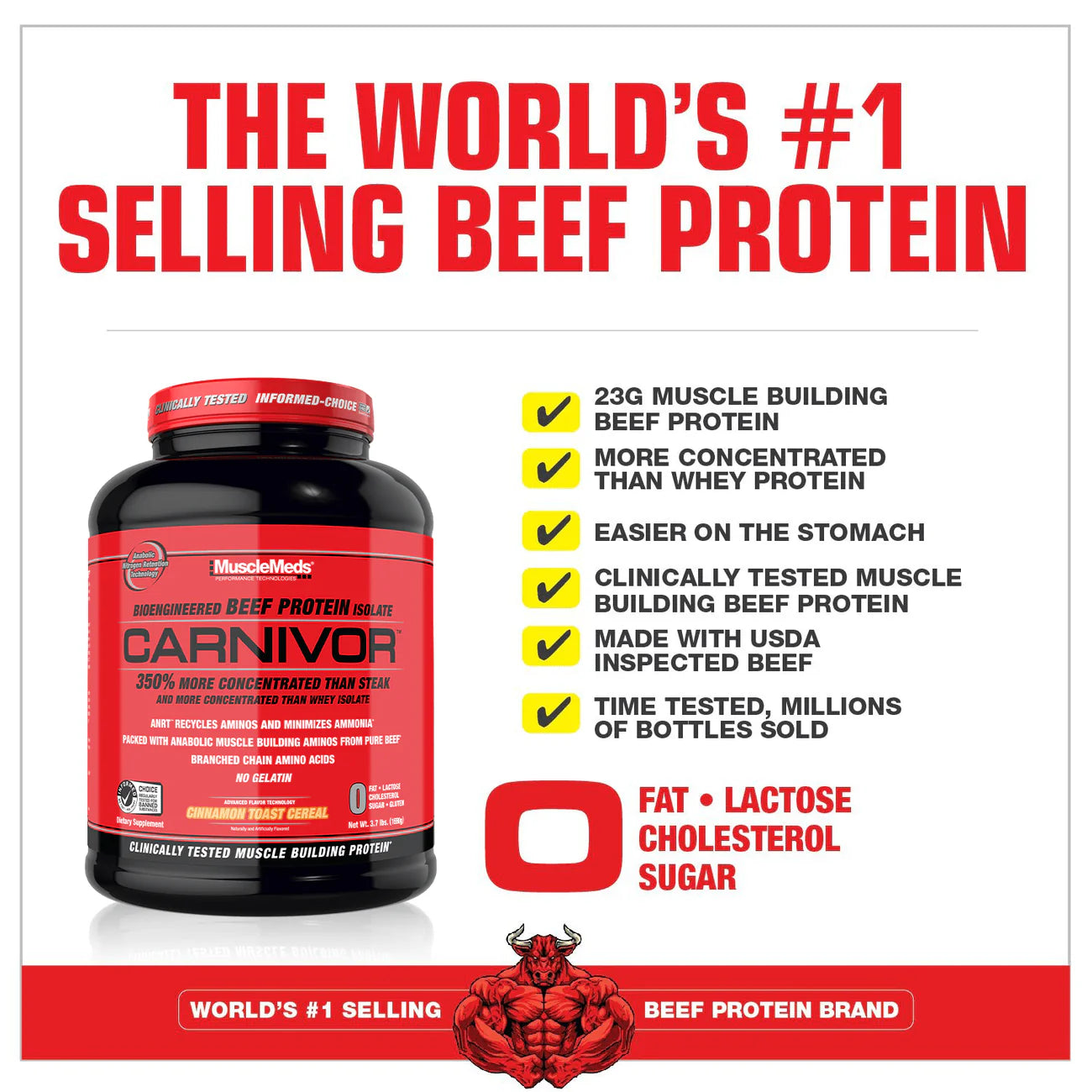 BEEF PROTEIN ISOLATE CARNIVOR  (CHOCOLATE) -  1.9kg | 56 SERVINGS