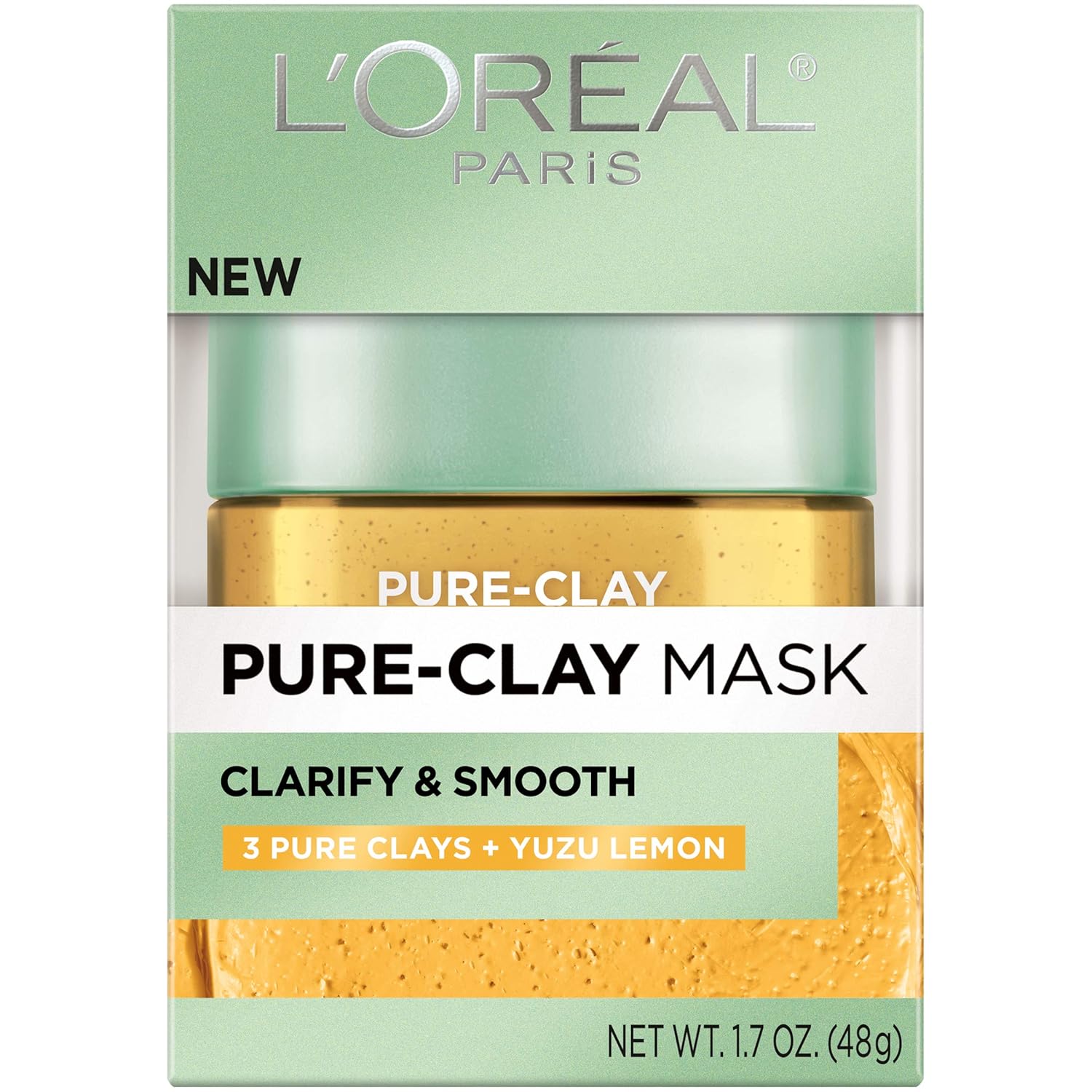 L'oreal Paris - Pure Clay Face Mask Bright -  yuzu lemon - 50ml