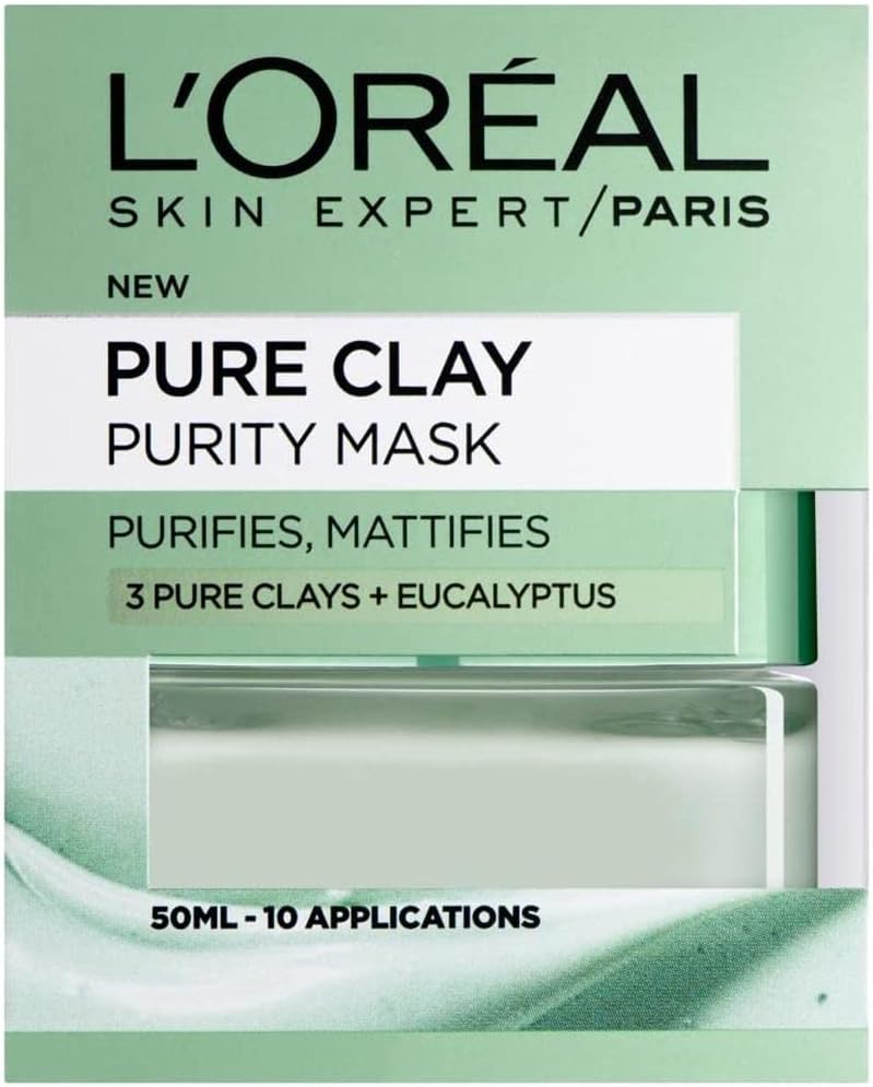 L'oreal Paris - Pure Clay Face Mask Purity -  eucalyptus - 50ml (Copy)