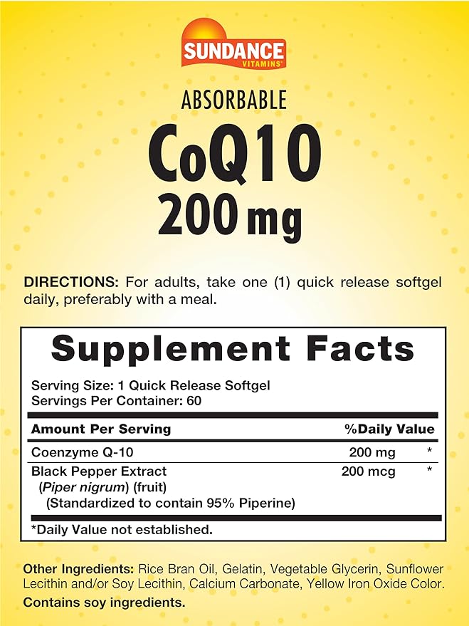 COQ10 200MG - 60 كبسولة هلامية سريعة الإصدار