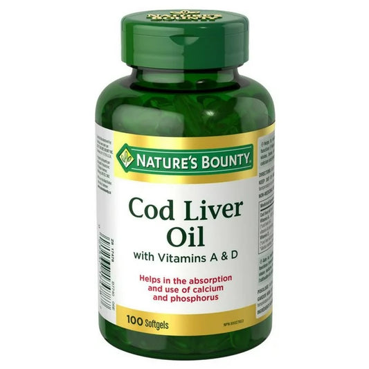 Cod Liver Oil with Vitamins A&D 100 Softgels