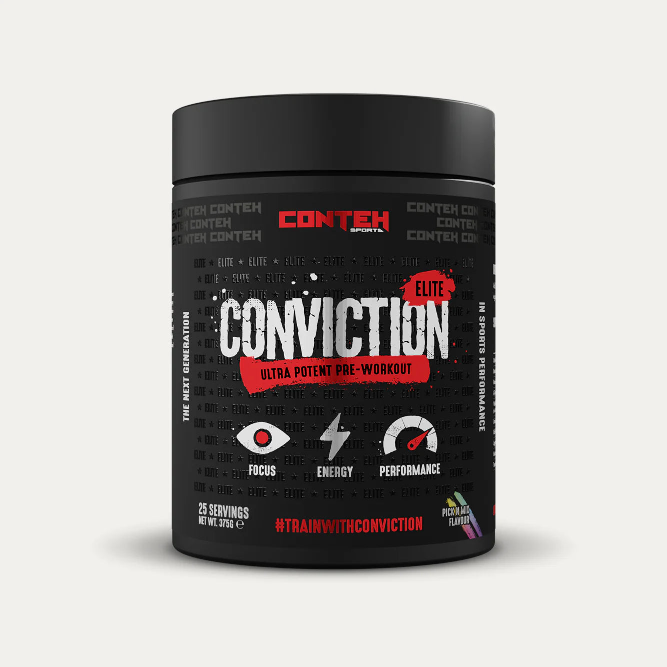 CONVICTION ELITE® PRE-WORKOUT (نكهتان) 375 جرامًا | 25 وجبة