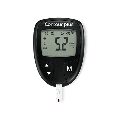 جهاز كونتور بلس لقياس نسبة السكر في الدم + 50 شريط + 50 مشرط مجاناً