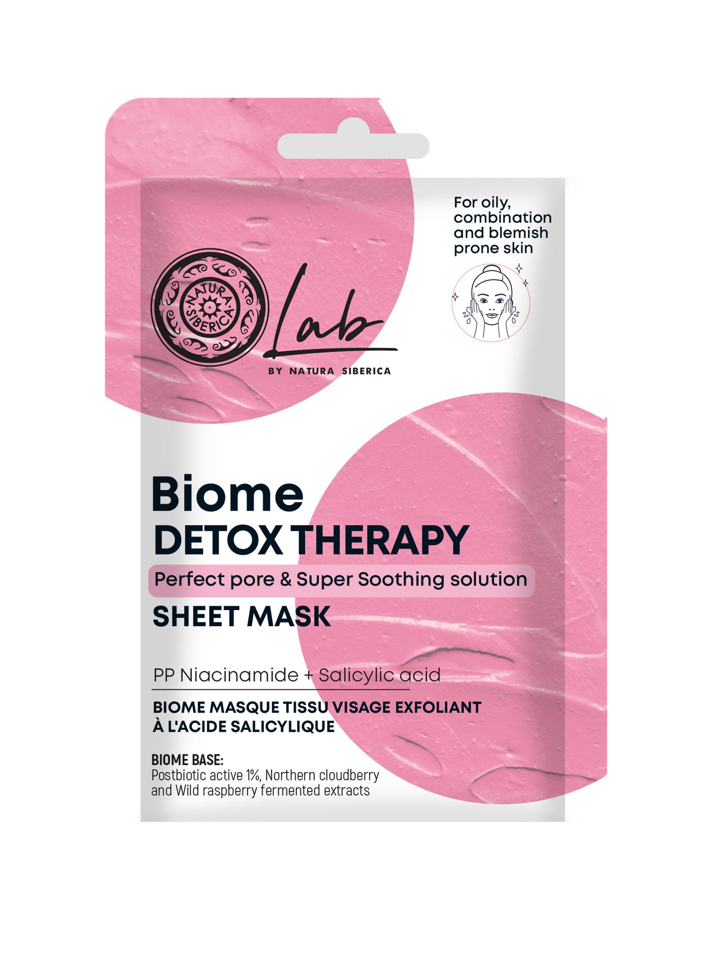 LAB BIOME ® -  DETOX THERAPY Perfect Pore & Super Soothing Solution SHEET MASK - 1 PC