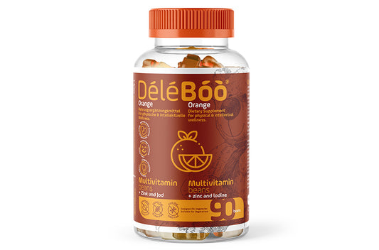 DéléBoo® Beans (Orange) Multivitamin with Zinc and Iodine - 90 gummies