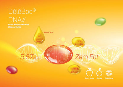 DéléBoo® Beans (Orange) Multivitamin with Zinc and Iodine - 90 gummies
