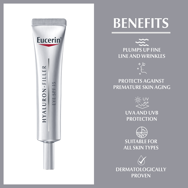 كريم العيون Eucerin Hyaluron-Filler SPF15 15 مل 