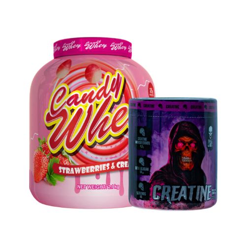 Exclusive Offer - Candy Whey Strawberries & Cream + Creatine Skull labs