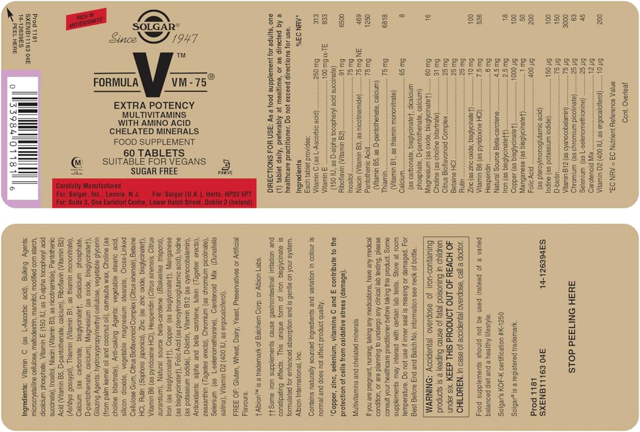 FORMULA VM-75® - 60 TABLETS