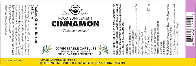 FP CINNAMON - 100 VEGETABLE CAPSULES