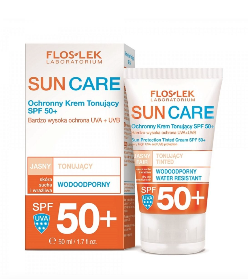 Floslek - SUN CARE Oil-free Sun Protection Tinted Cream SPF 50+ - 50 ml