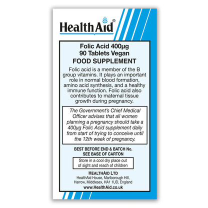 Folic Acid 400µg - 270 Tablets