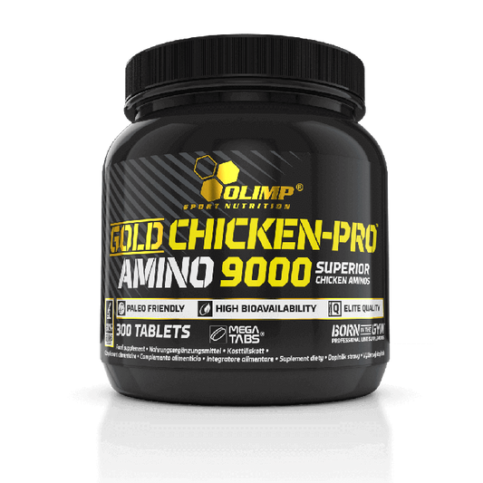 GOLD CHICKEN-PRO AMINO 9000 Mega - 300 Tabs