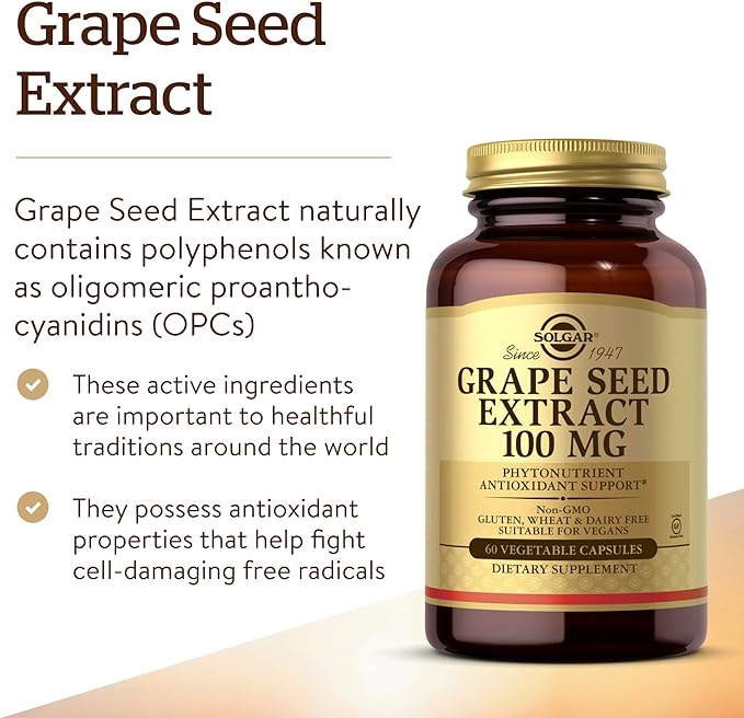 GRAPE SEED EXTRACT 100 MG VEGETABLE - 100 CAPSULES