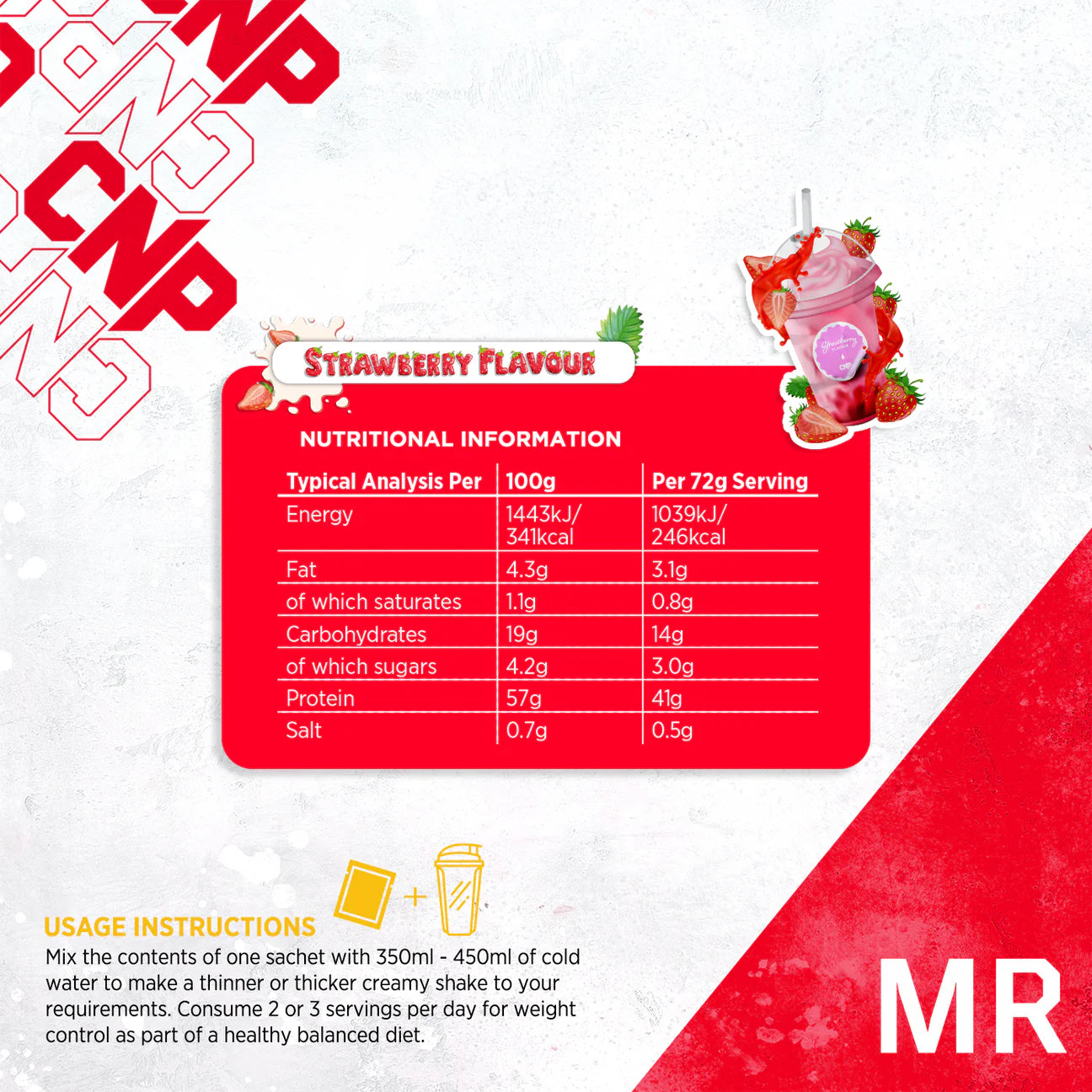 MR MEAL REPLACEMENT - 20 SERVINGS - STRAWBERRY