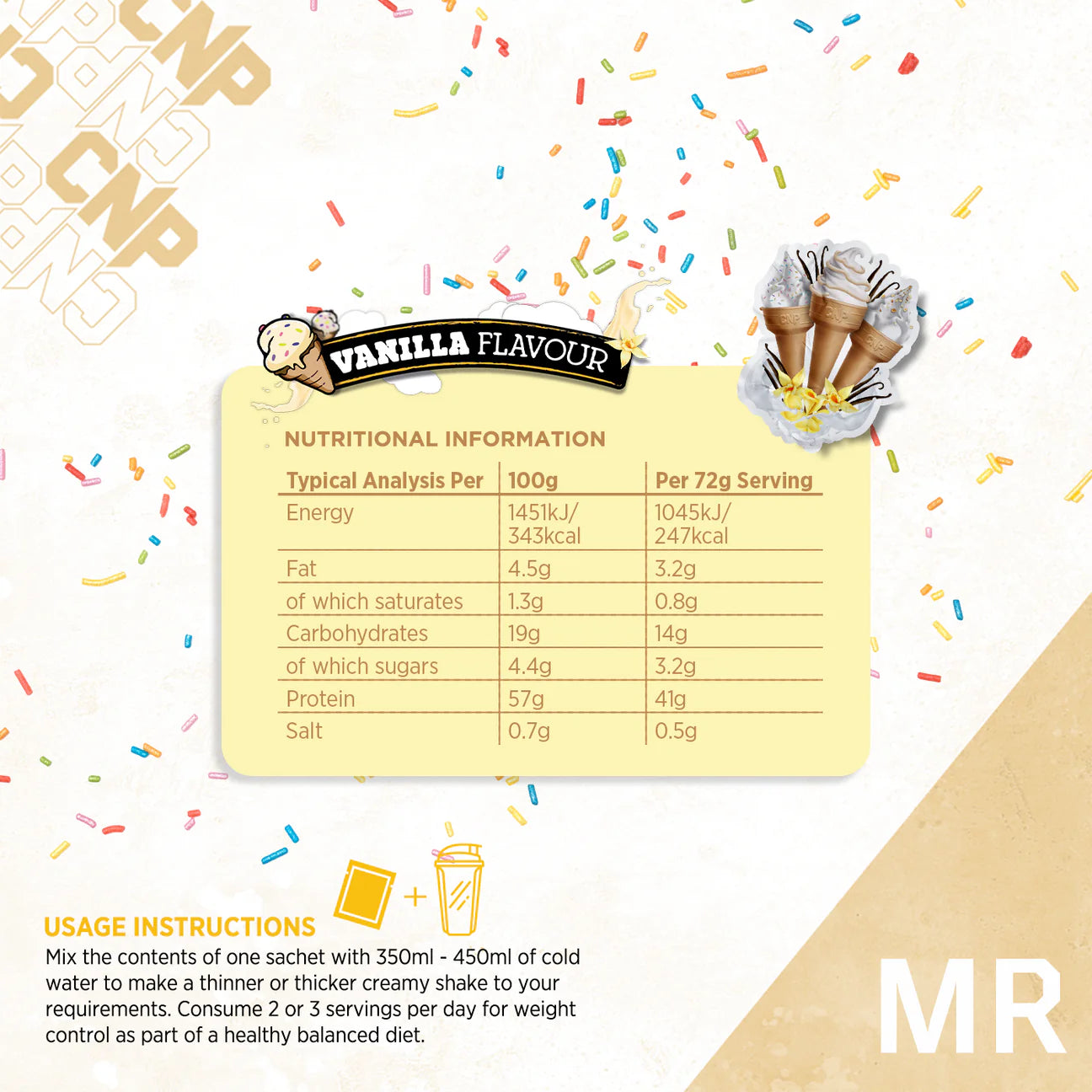 MR MEAL REPLACEMENT- 20 SERVINGS - VANILLA