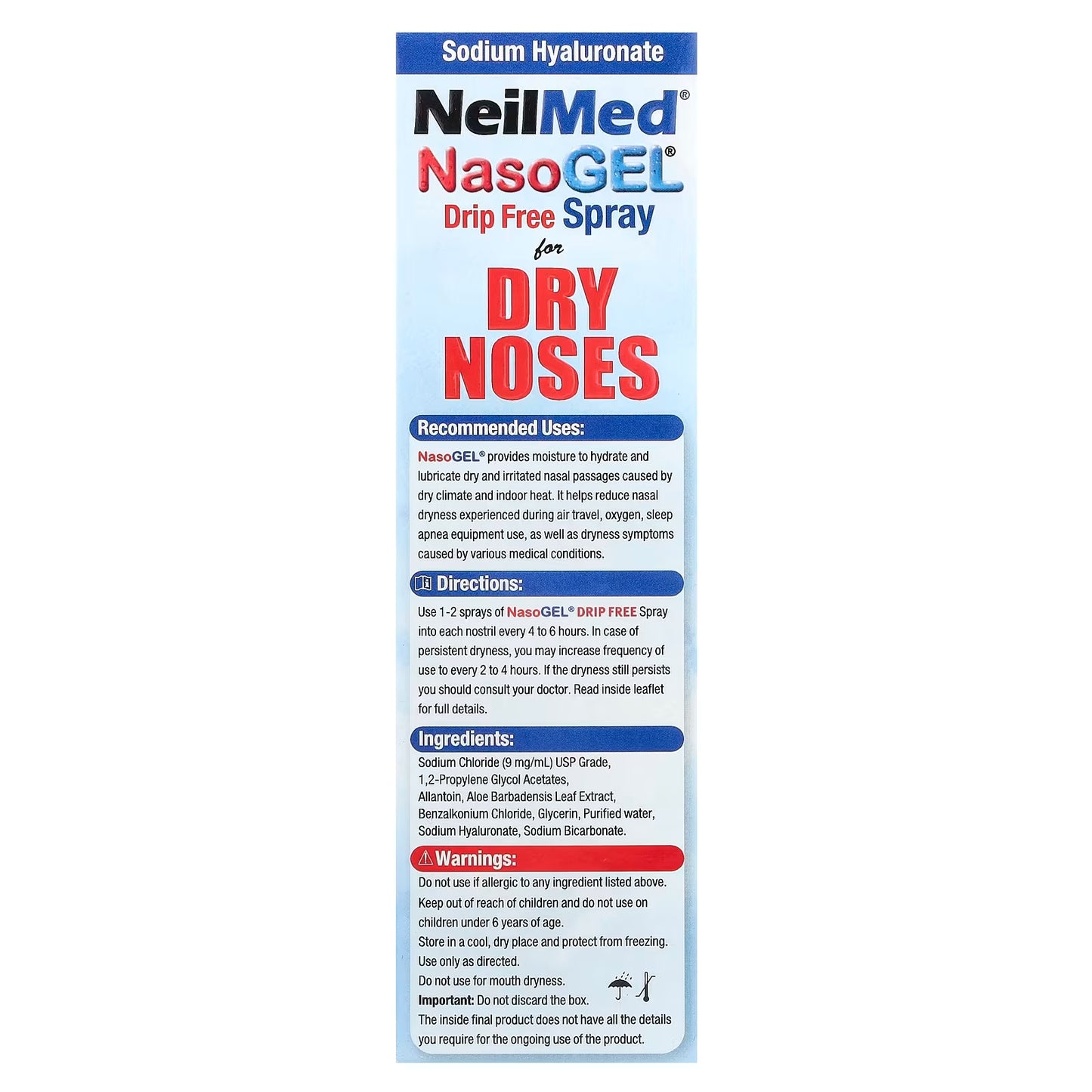 NeilMed NasoGel Spray 30ML