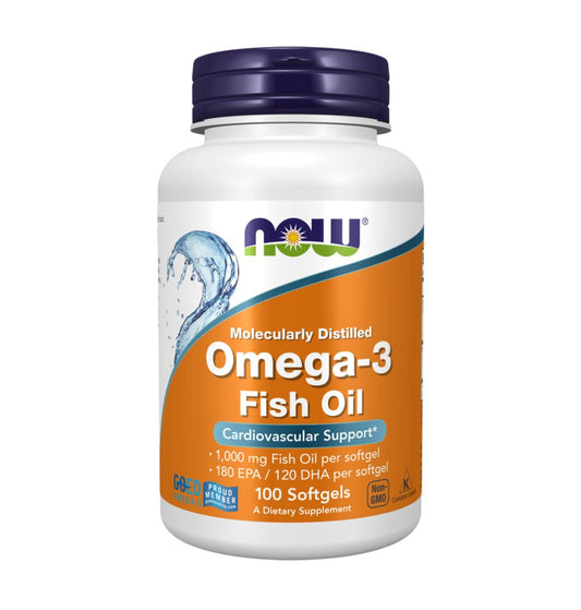 Omega-3 Fish Oil - 1000mg - 100 Molecularly Distilled Softgels