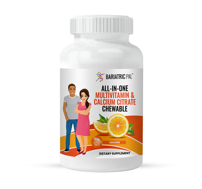 Multivitamin "ALL-IN-ONE" with Calcium Citrate & Iron - Orange - 120 Chewable Tablets