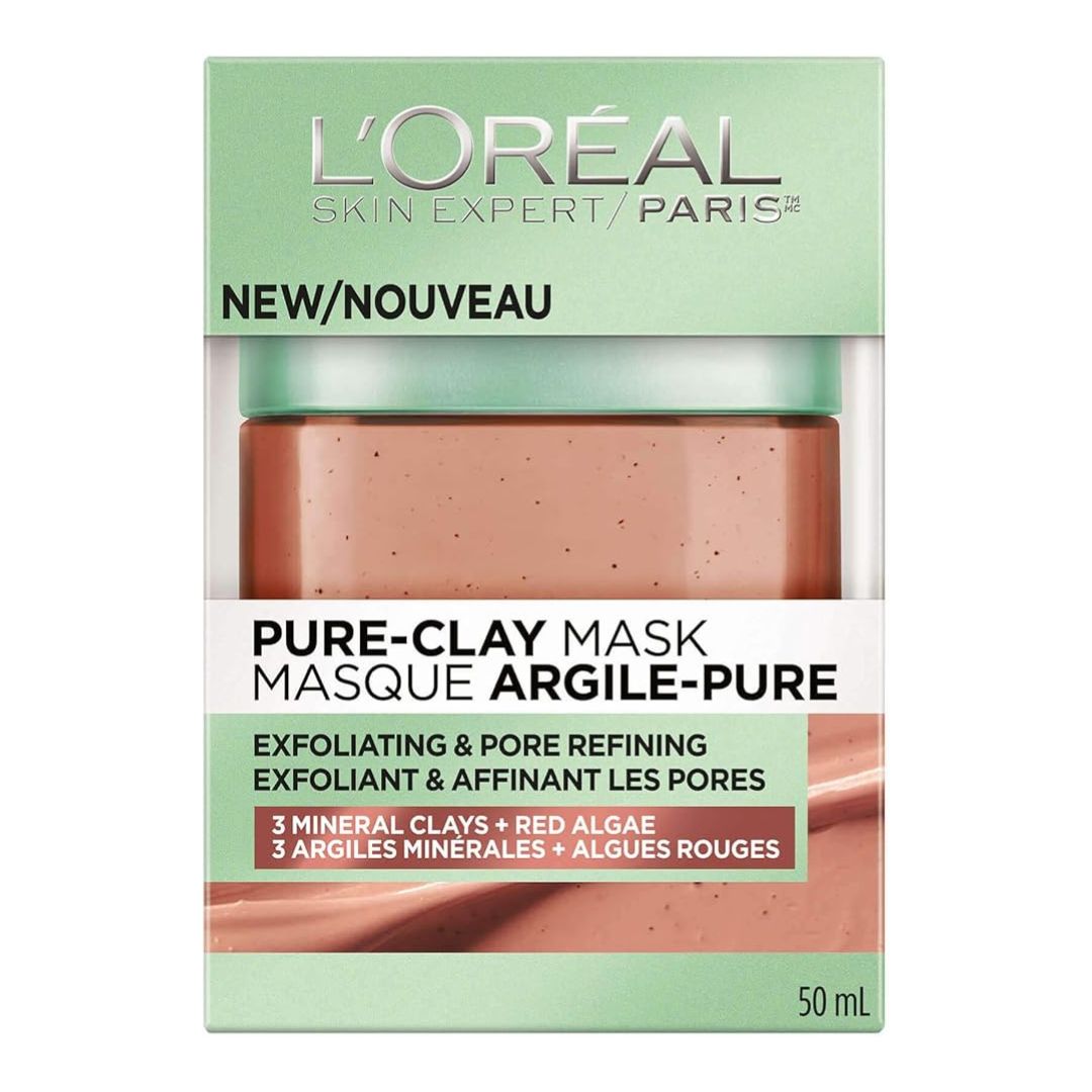 L'oreal Paris - Pure Clay Face Mask Glow- red alagae - 50ml