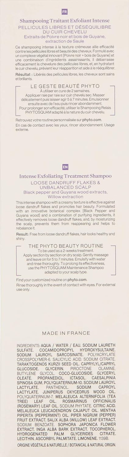 PHYTOSQUAM® - Phase 1 Intensive Anti-Dandruff Treatment Shampoo - 125ml