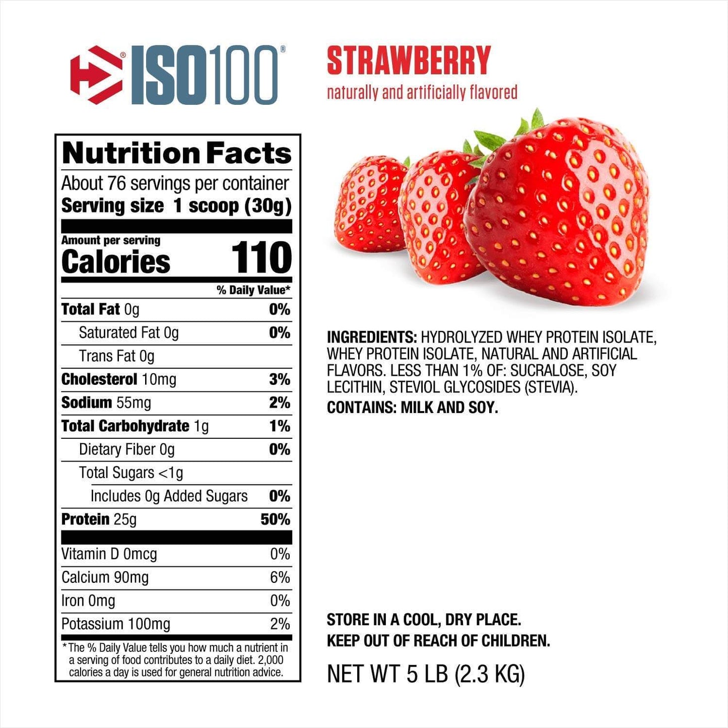 ISO100® Strawberry - 2.3KG | 76 Servings