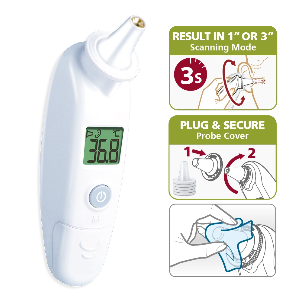 RA600 ميزان حرارة الأذن بالأشعة تحت الحمراء
