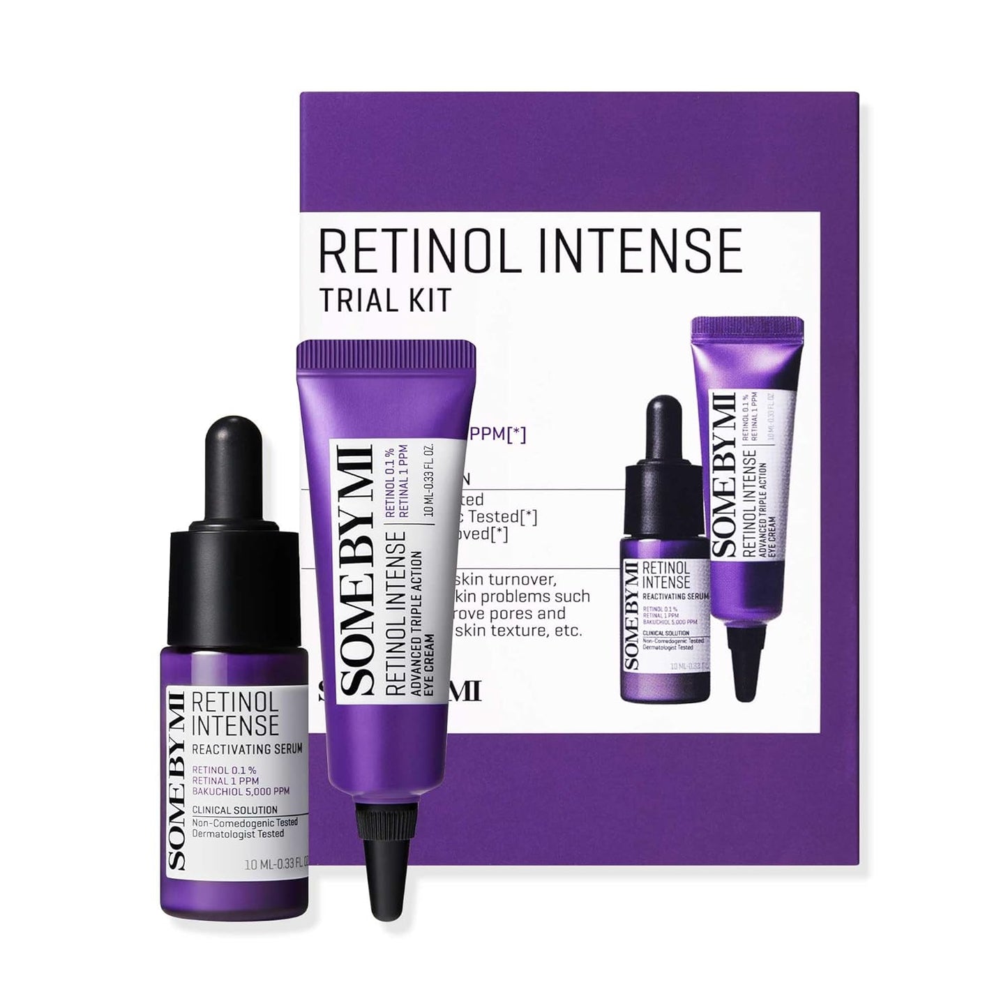 Retinol Intense® - Reactivating Serum (10ml) and Retinol Intense Advanced Triple Action Eye Cream (10ml).