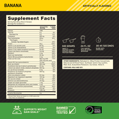 Serious Mass - Banana- 16 Servings