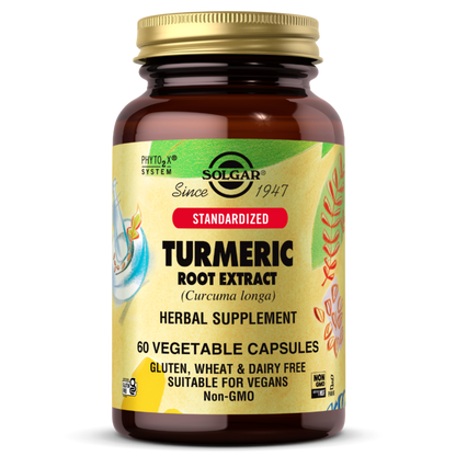 STANDARDIZED TURMERIC ROOT EXTRACT - 60 VEGETABLE CAPSULES