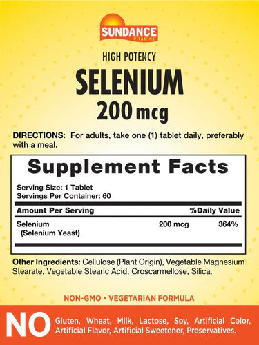 Selenium 200mcg - 60 Tablets