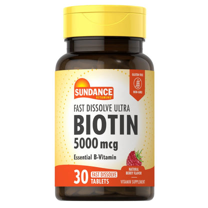 Biotin 5000 mcg - 30 Fast Dissolve Tablets