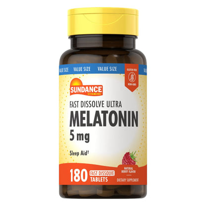 Melatonin 5 mg - Fast Dissolve Ultra - 180 Fast Dissolve Tablets