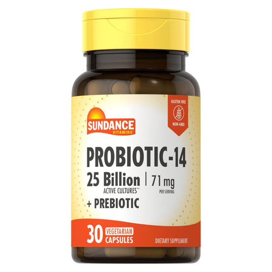 Probiotic-14 25 BILLION ACTIVE CULTURES + PREBIOTIC - 30 Vegetarian Capsules