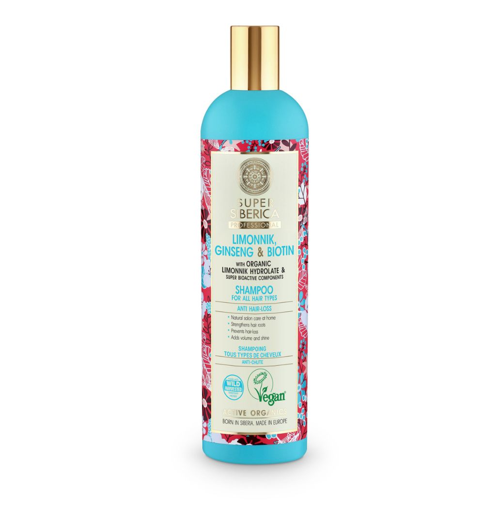 Super Siberica® - LIMONNIK GINSENG & BIOTIN -  SHAMPOO ANTI-HAIR LOSS -  400ml