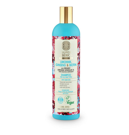 Super Siberica® - LIMONNIK GINSENG & BIOTIN -  SHAMPOO ANTI-HAIR LOSS -  400ml