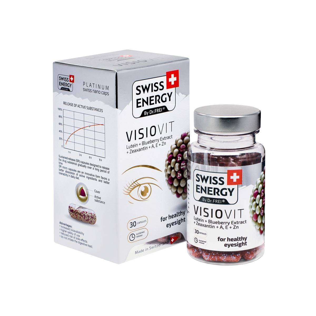 VISIOVIT (Lutein + Blueberry extract) - for healthy vision - 30 sustained-release capsules