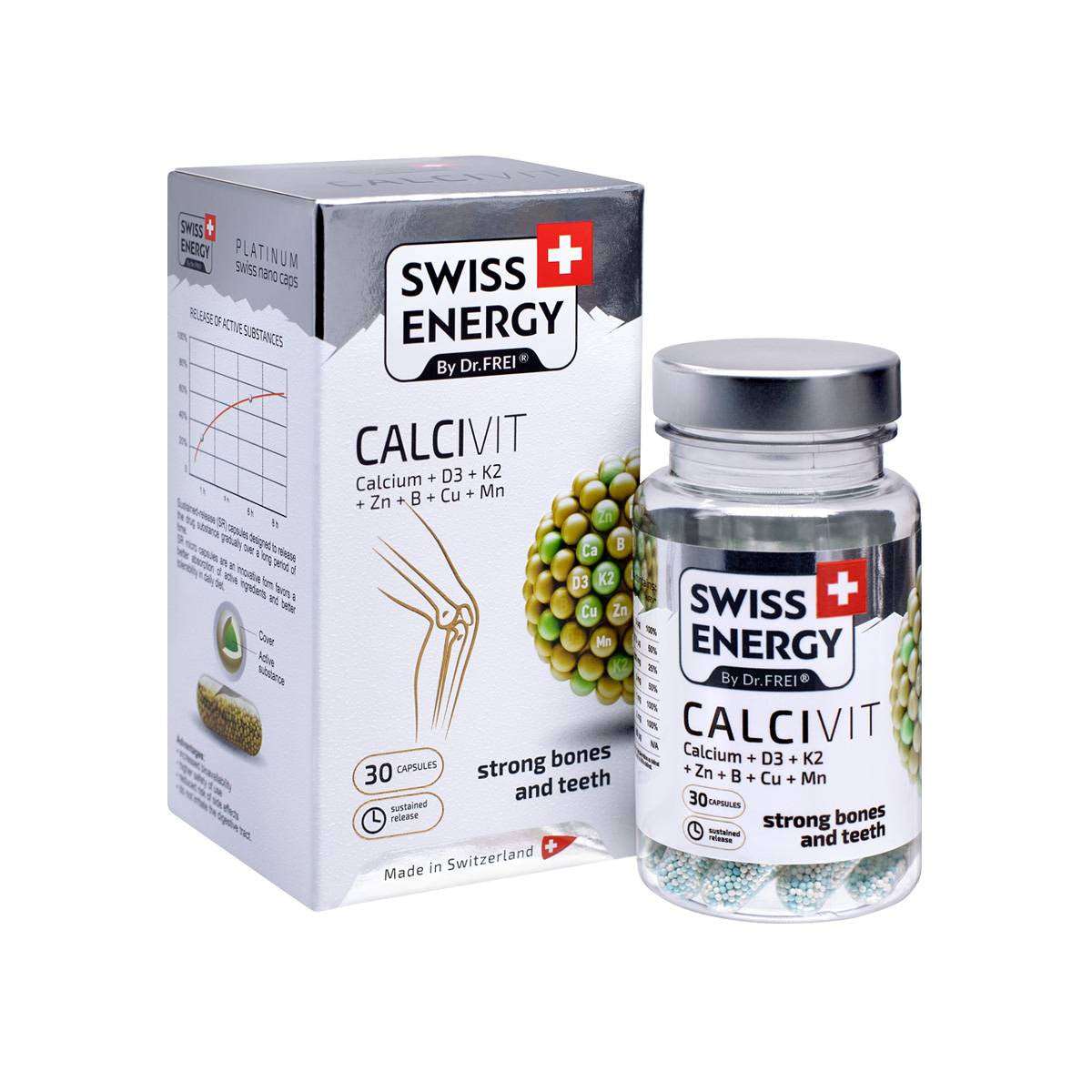 CALCIVIT (Calcium + Vitamin D3 + Vitamin K2) - 30 sustained-release capsules