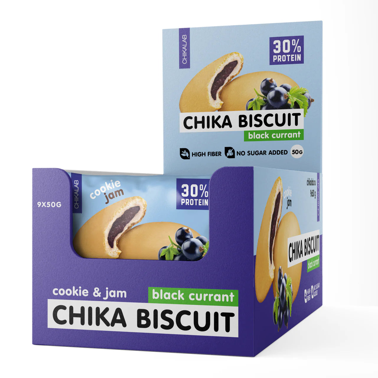 Chika Biscuit - Unglazed Protein Cookie with Filling 50g (9 Flavors)