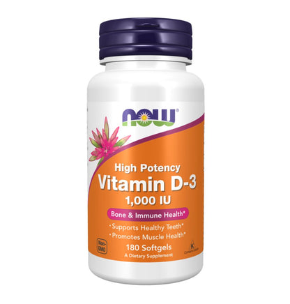 Vitamin D-3 1000 IU - 180 Softgels