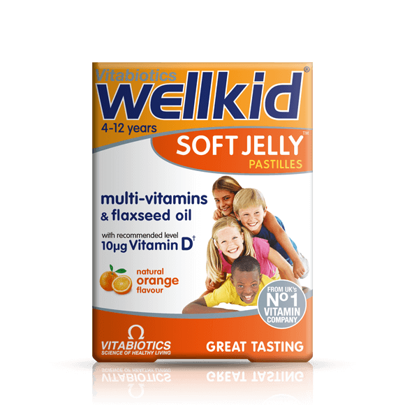 Wellkid -Orange - 30 Soft Jelly Pastilles