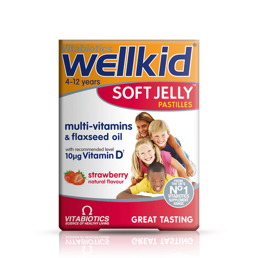 Wellkid -Strawberry - 30 Soft Jelly Pastilles